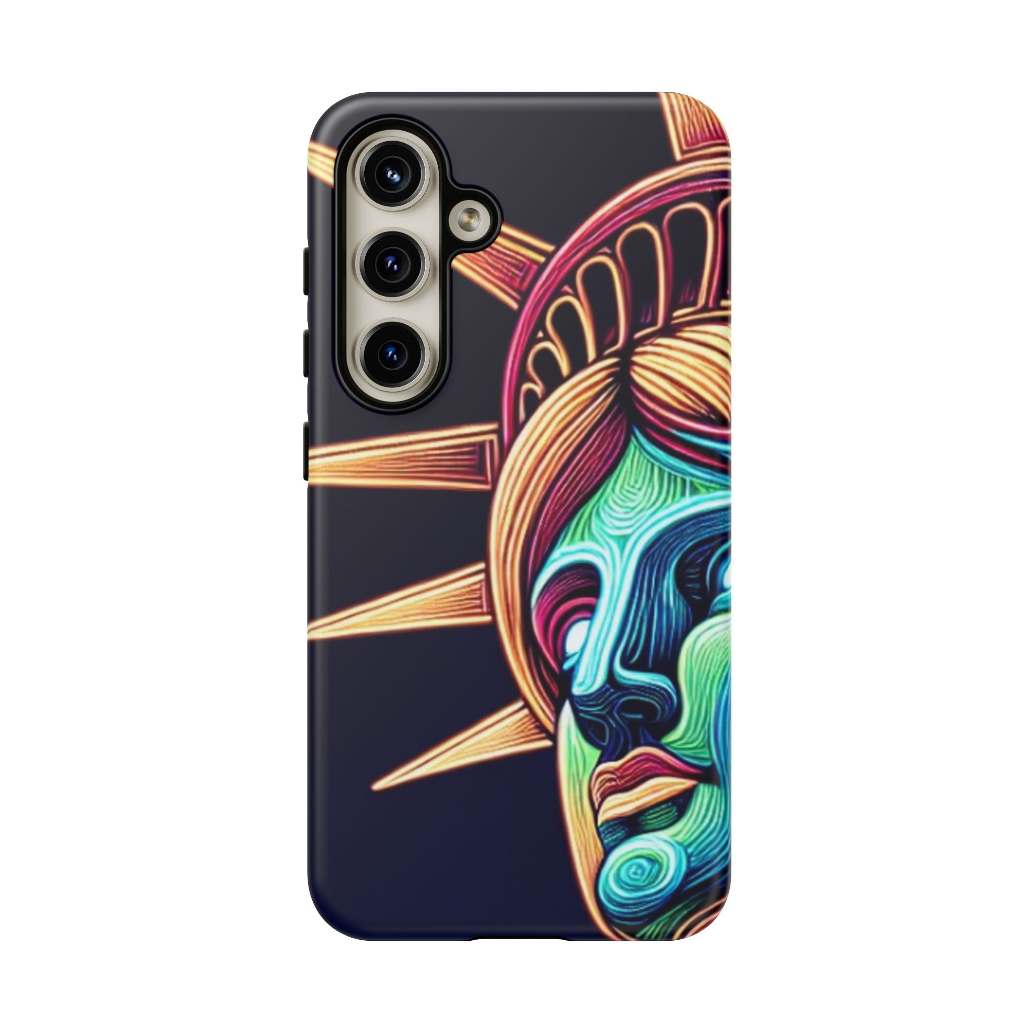 Statue of Liberty Neon Glowing Art Tough Case for Android & iPhone