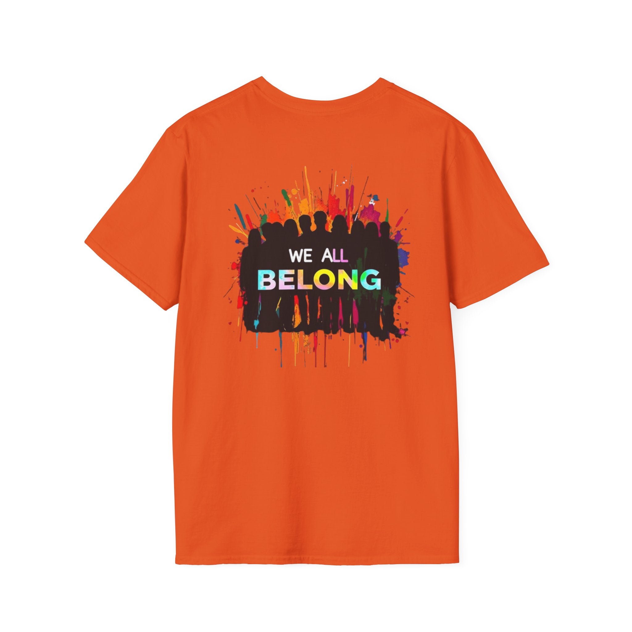 Unisex Softstyle T-Shirt: "Conversion Therapy is Torture" & "We All Belong" - LGBTQ+ Empowerment Tee