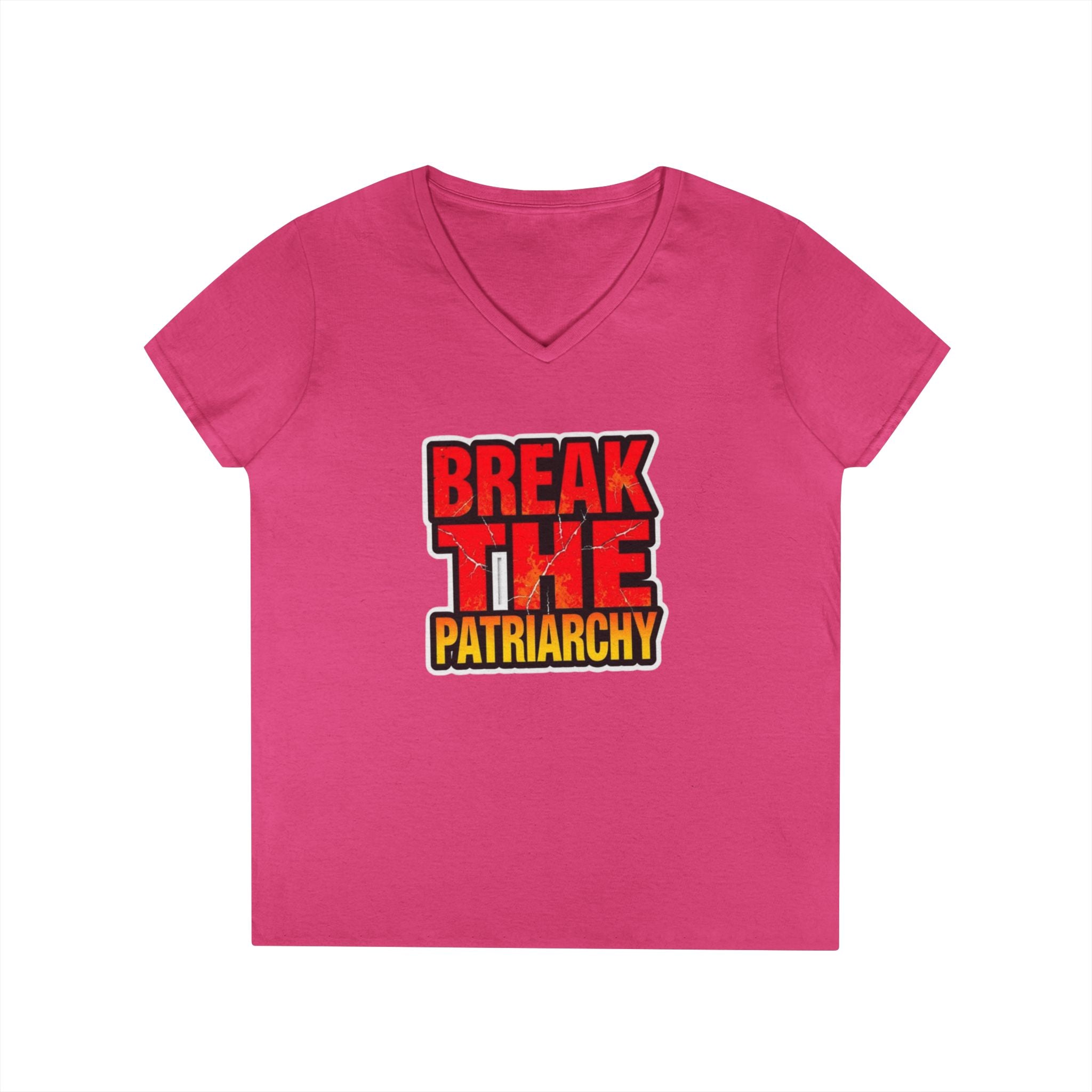 Women's Empowerment V-Neck T-Shirt - Break The Patriarchy