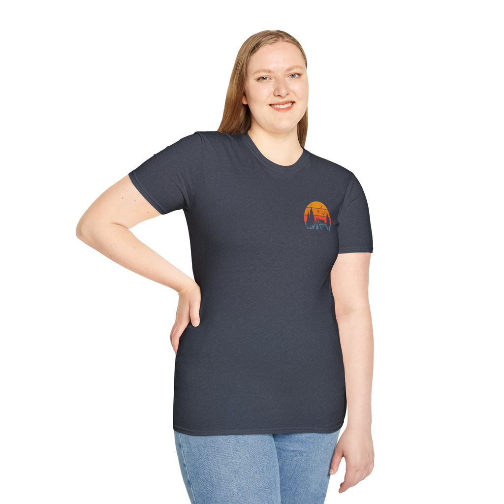 Unisex Softstyle T-Shirt - 'I'd Rather Be Camping' Adventure Tee