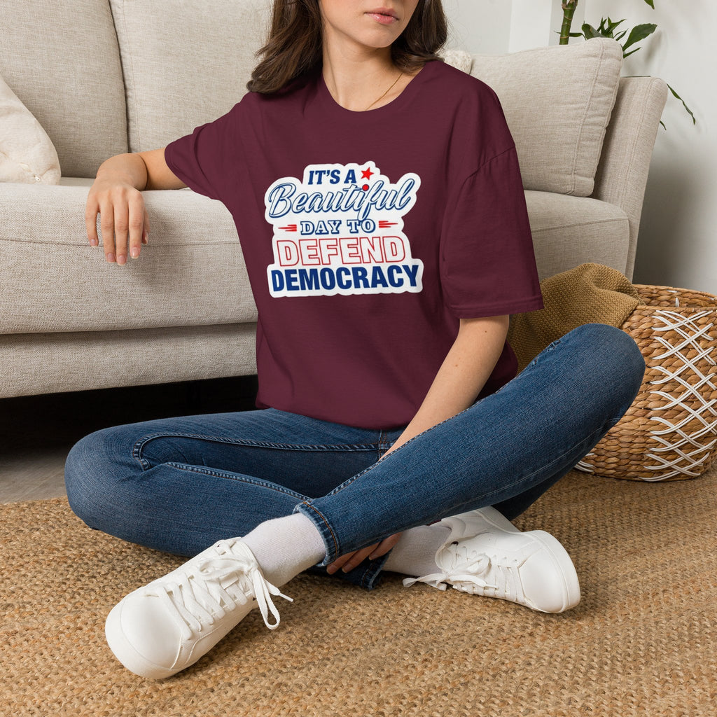Defend Democracy Unisex Softstyle T-Shirt - Perfect for Activism and Everyday Wear
