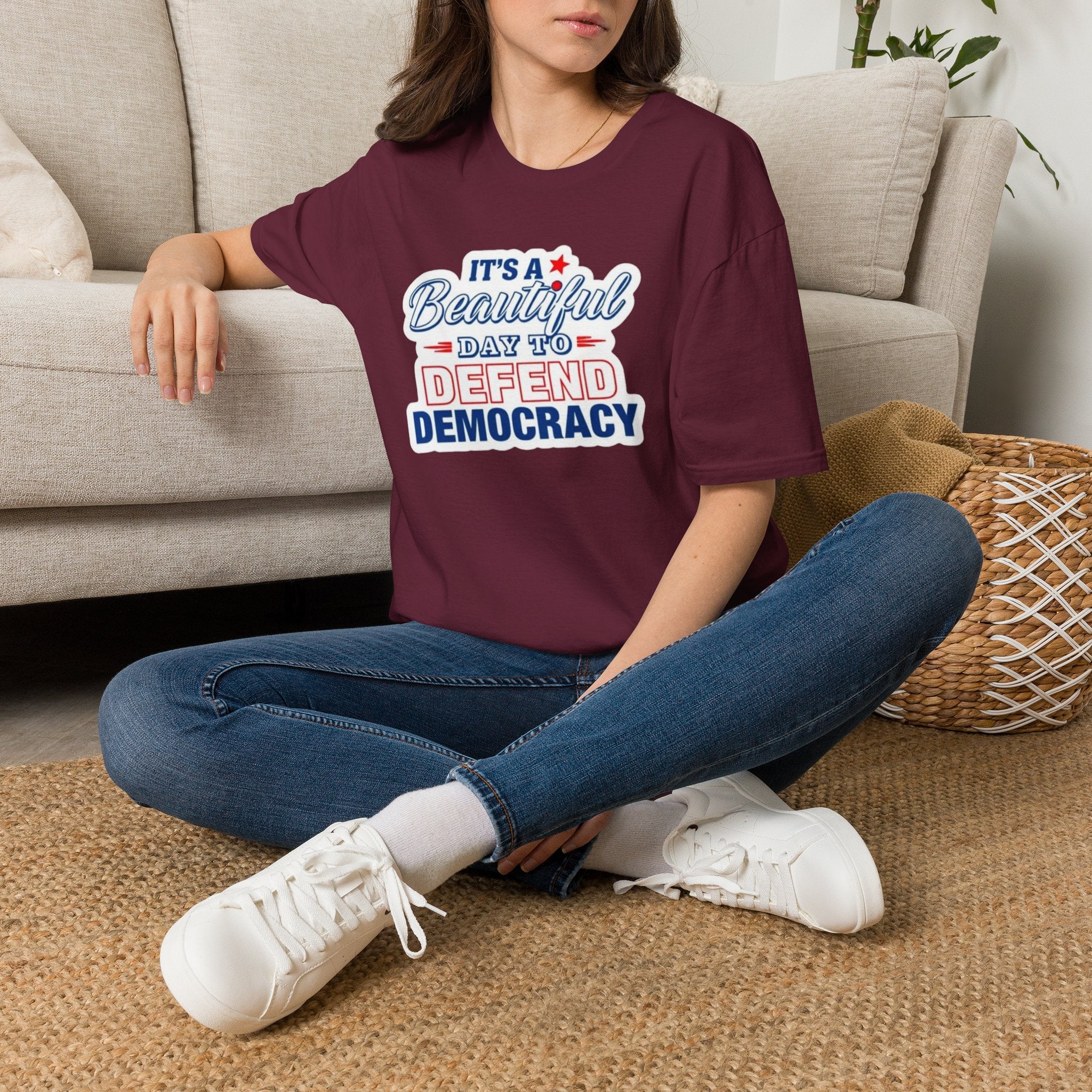 Defend Democracy Unisex Softstyle T-Shirt - Perfect for Activism and Everyday Wear