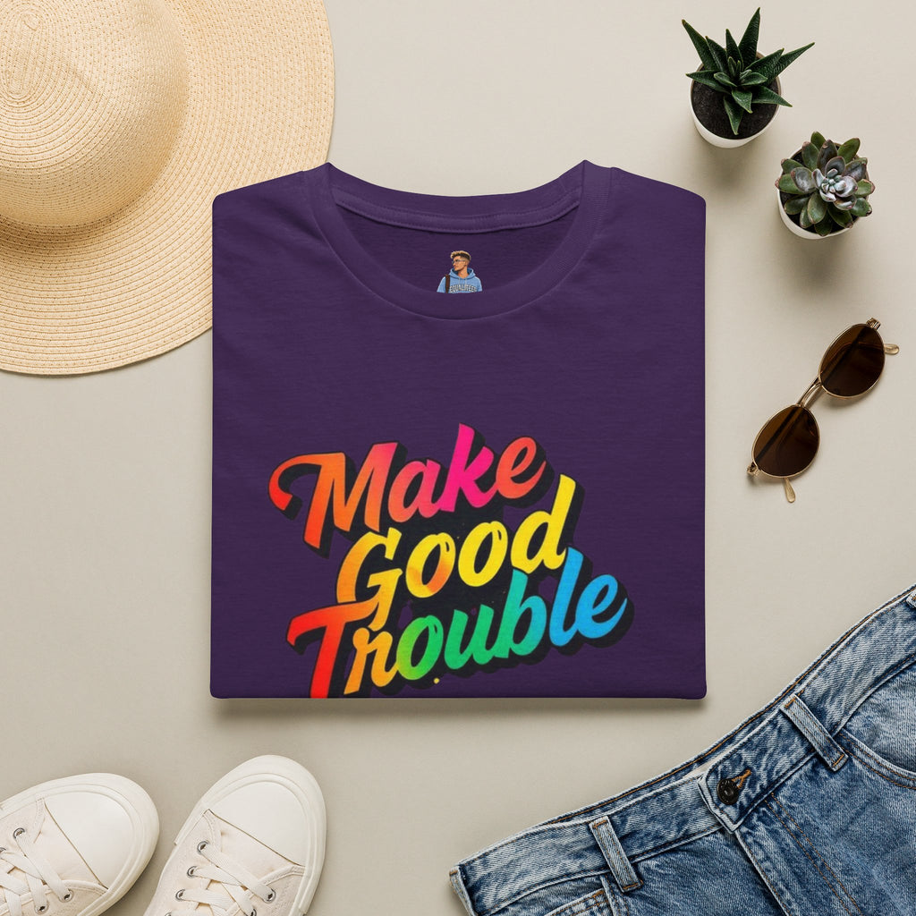 Make Good Trouble' Rainbow T-Shirt