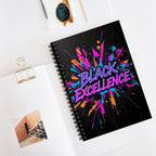 Black Excellence Spiral Notebook - Vibrant Design for Creative Minds