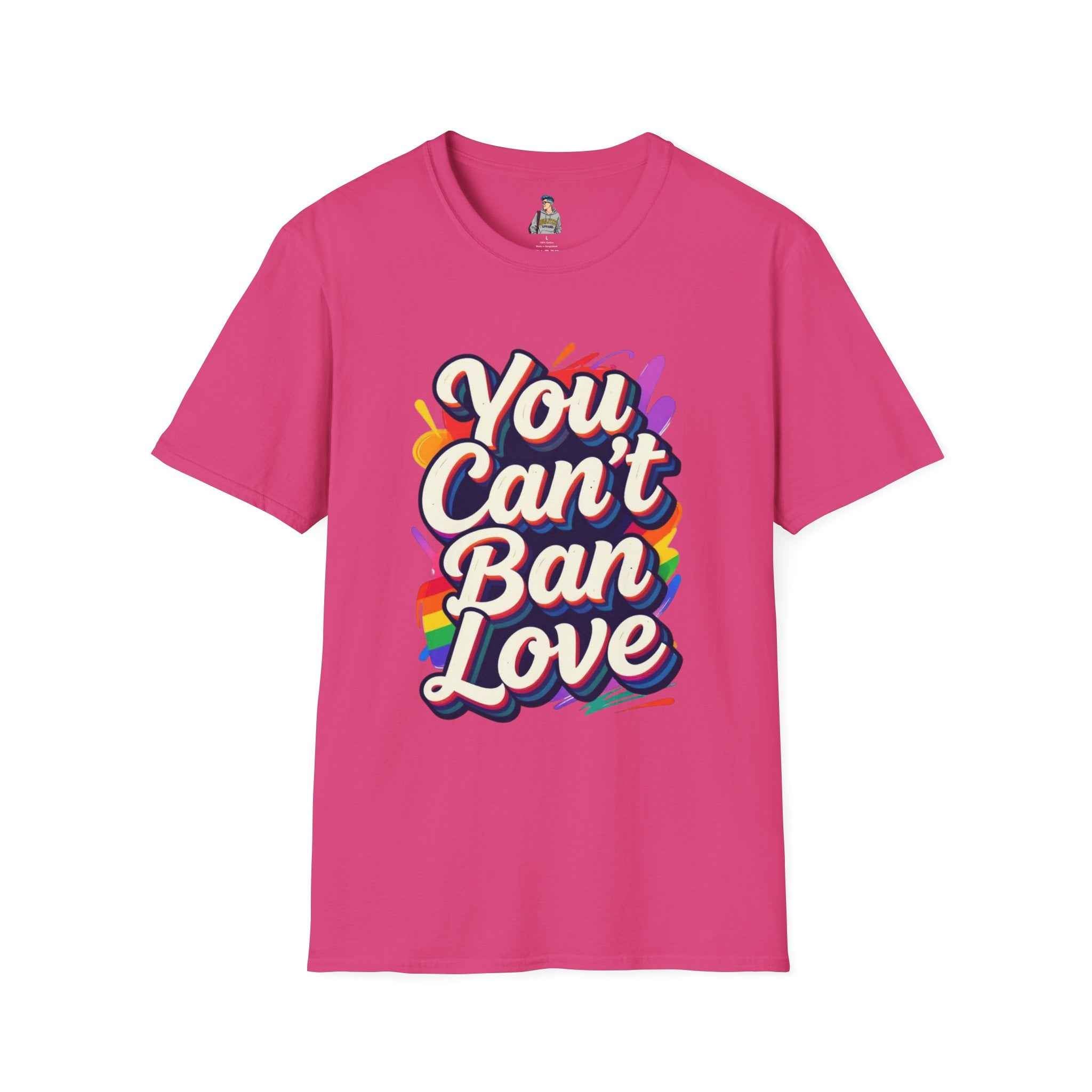 You Can't Ban Love T‑Shirt — Rainbow LGBTQ+ Pride Graphic Tee