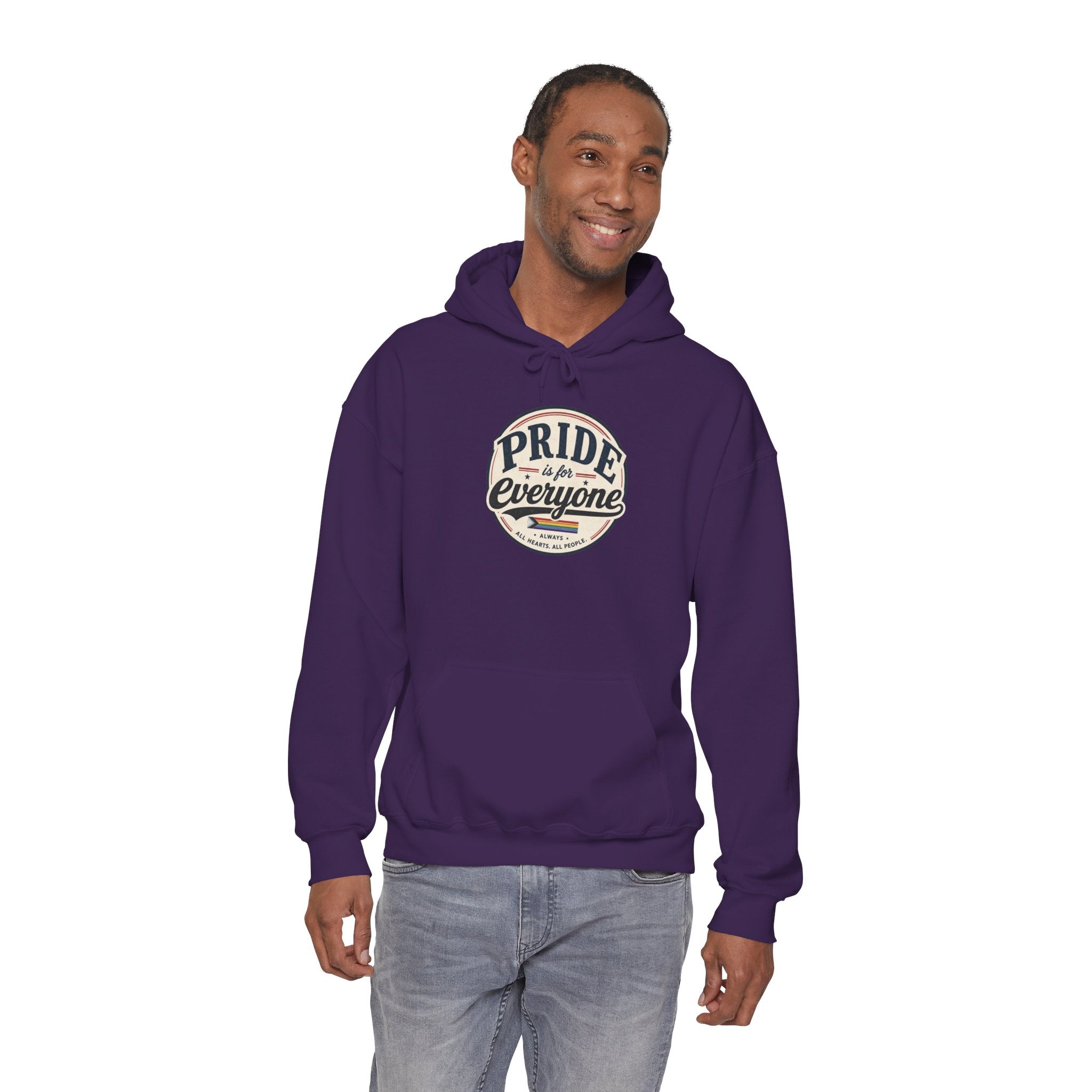 Pride Is For Everyone Pullover Hoodie — Vintage Graphic Inclusivity Sweatshirt