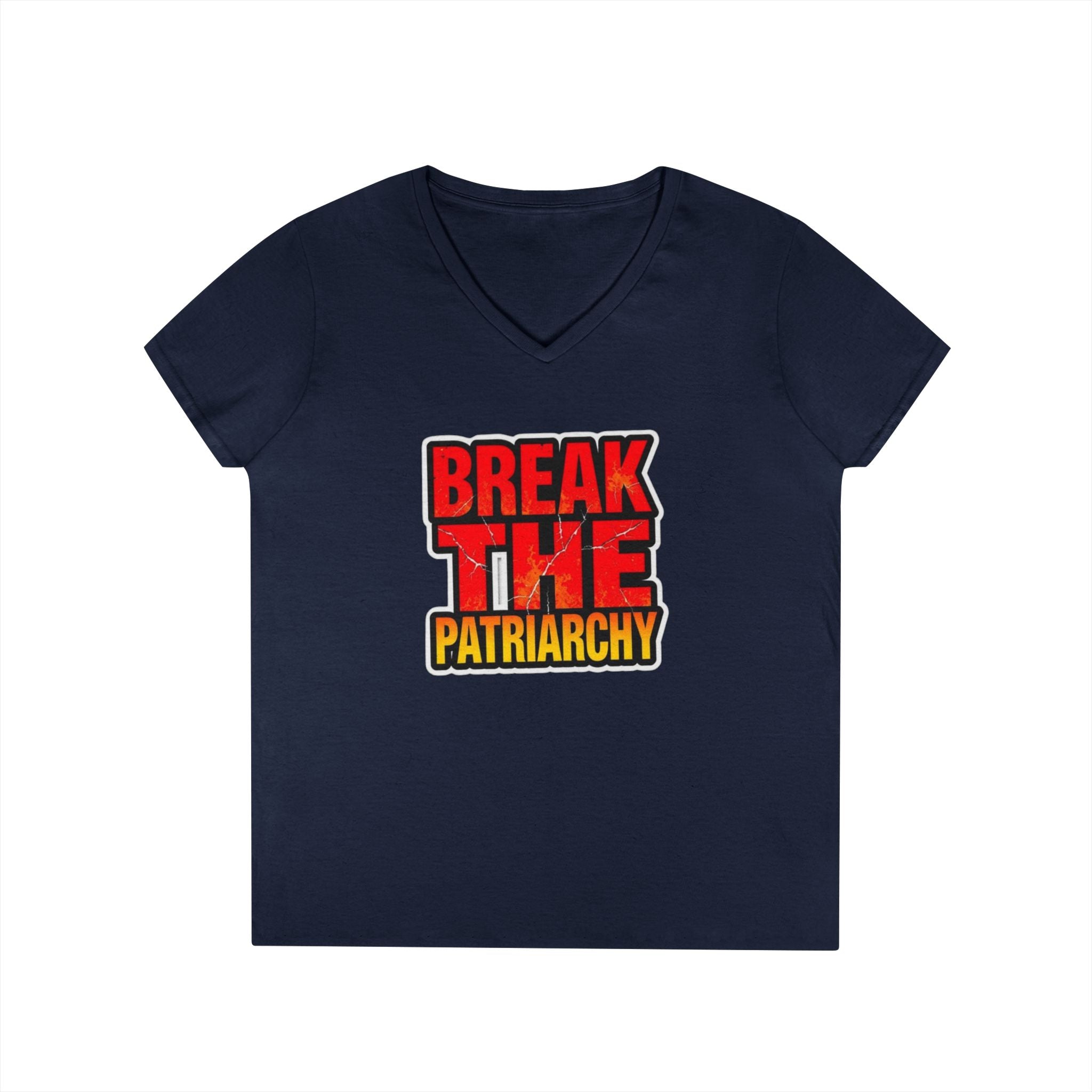 Women's Empowerment V-Neck T-Shirt - Break The Patriarchy