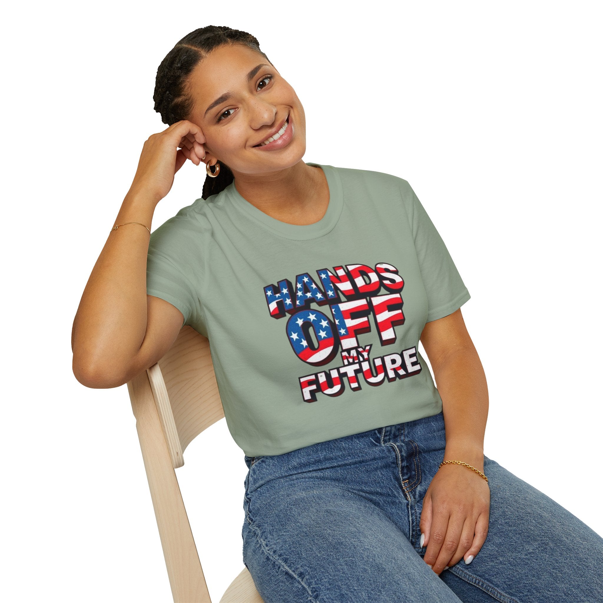 Hands Off My Future Political Statement Tee