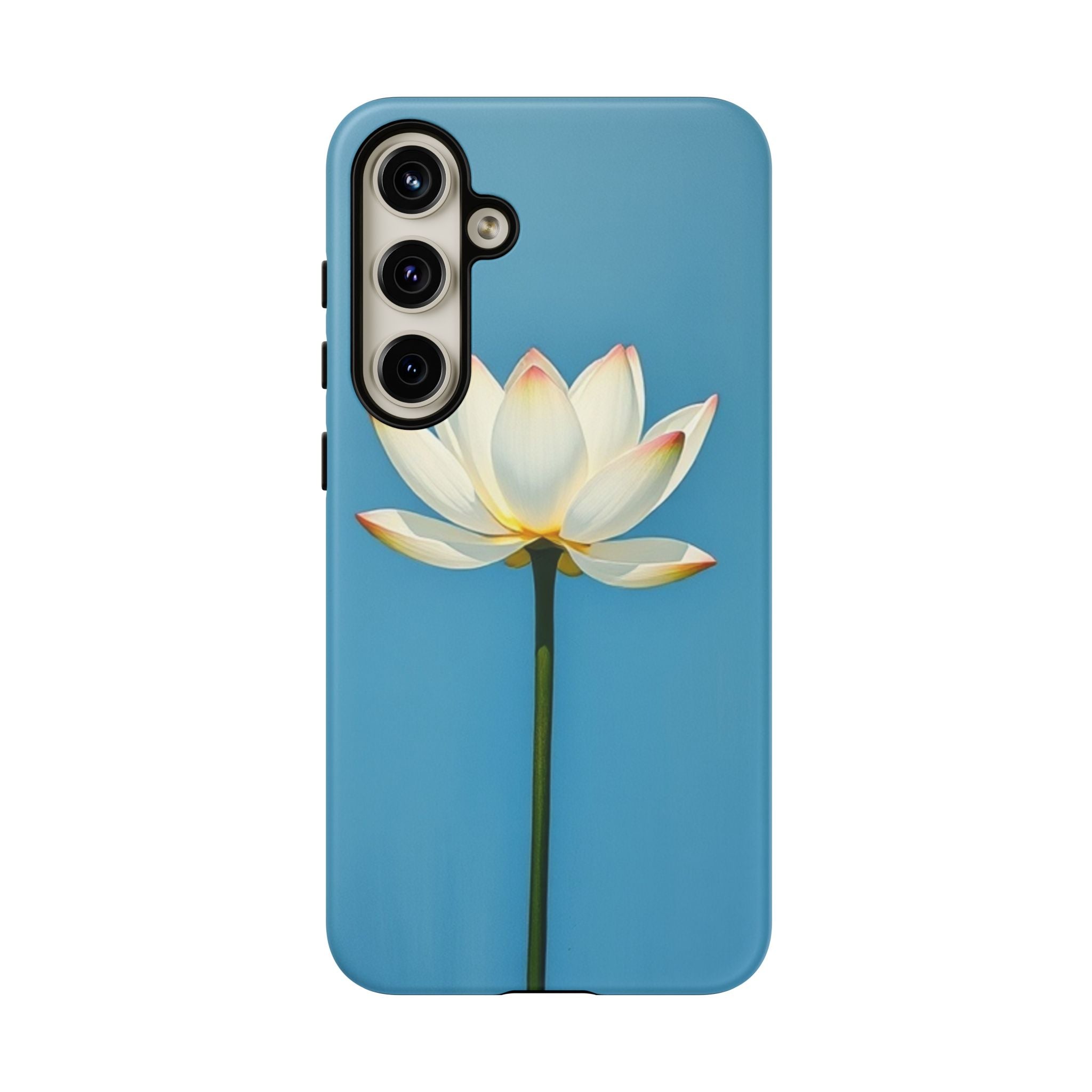 Open White Peace Lily Design Tough Case For Android & iPhone