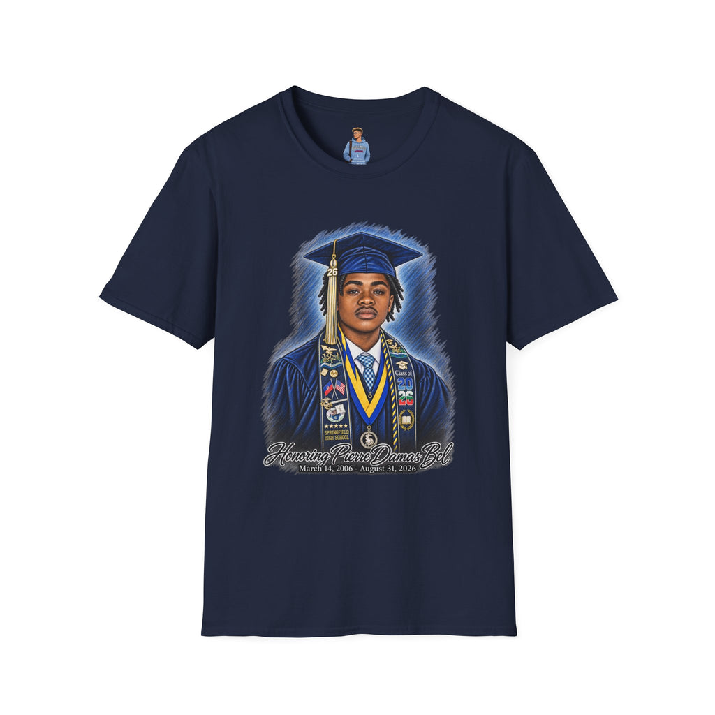 Portrait Front and Back - In Memory of Pierre Damas Bel T-Shirt