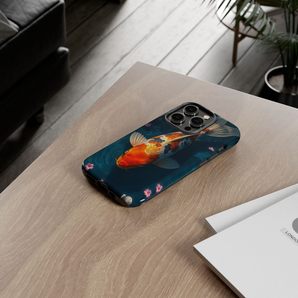 Peaceful Koi Cherry Blossom Tough Cases For Android & iPhone