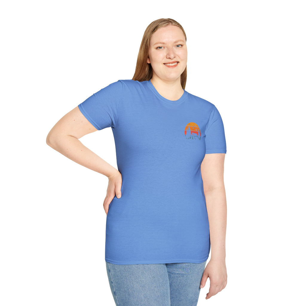 Unisex Softstyle T-Shirt - 'I'd Rather Be Camping' Adventure Tee