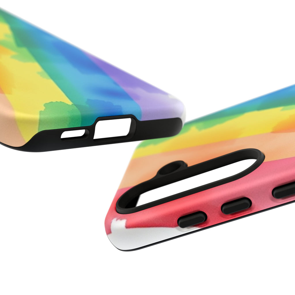 Rainbow Watercolor Art Tough Cases For Android & iPhone