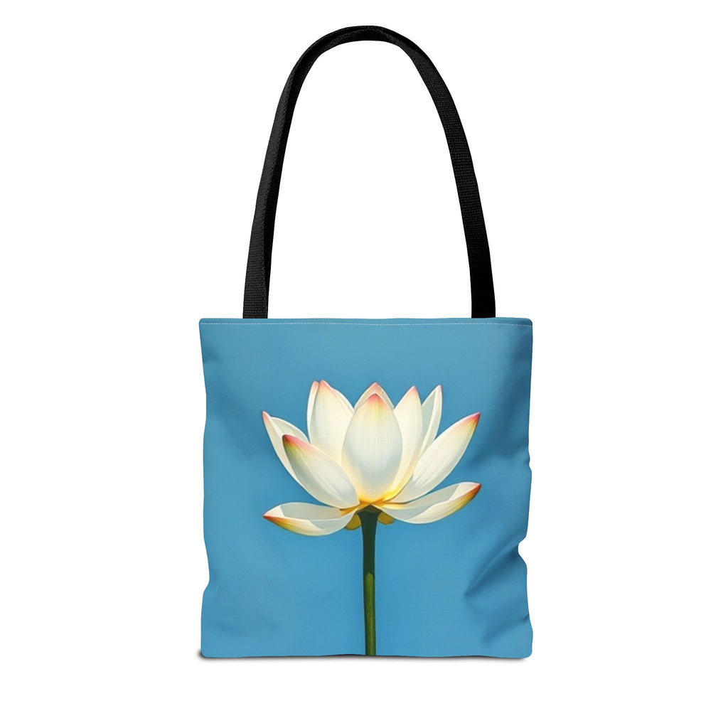White Lily on Canvas Design - Tote Bag