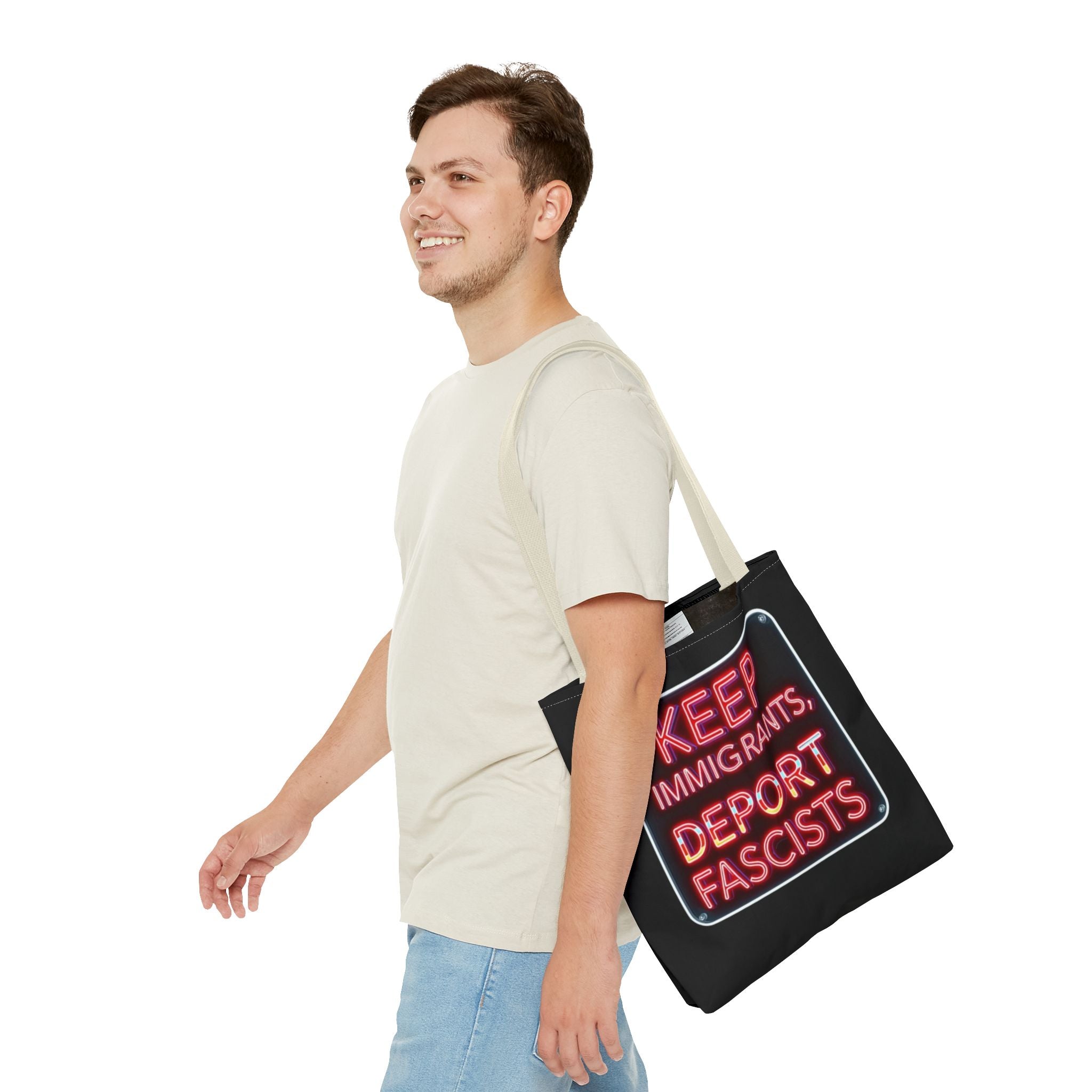 Keep Immigrants, Deport Fascists Tote Bag