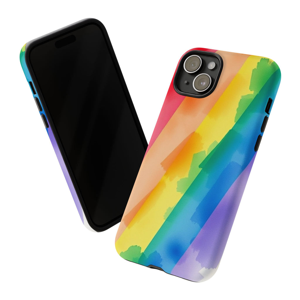 Rainbow Watercolor Art Tough Cases For Android & iPhone