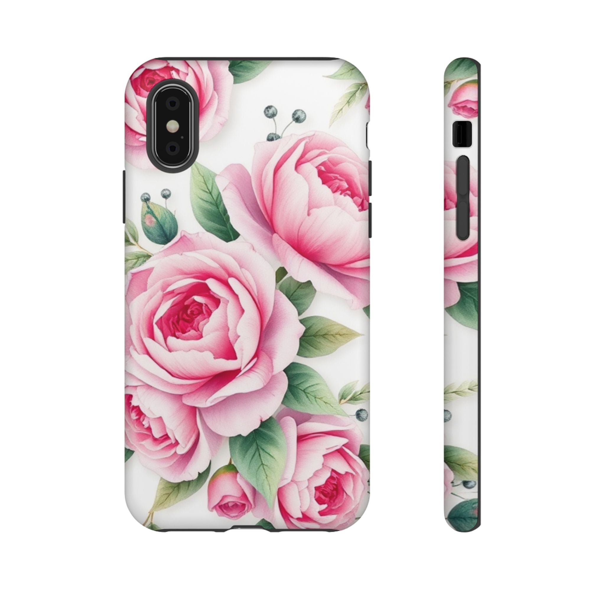 Android OR iPhone Compatible Cases - Pink Flower Design - Unique Tough Cases