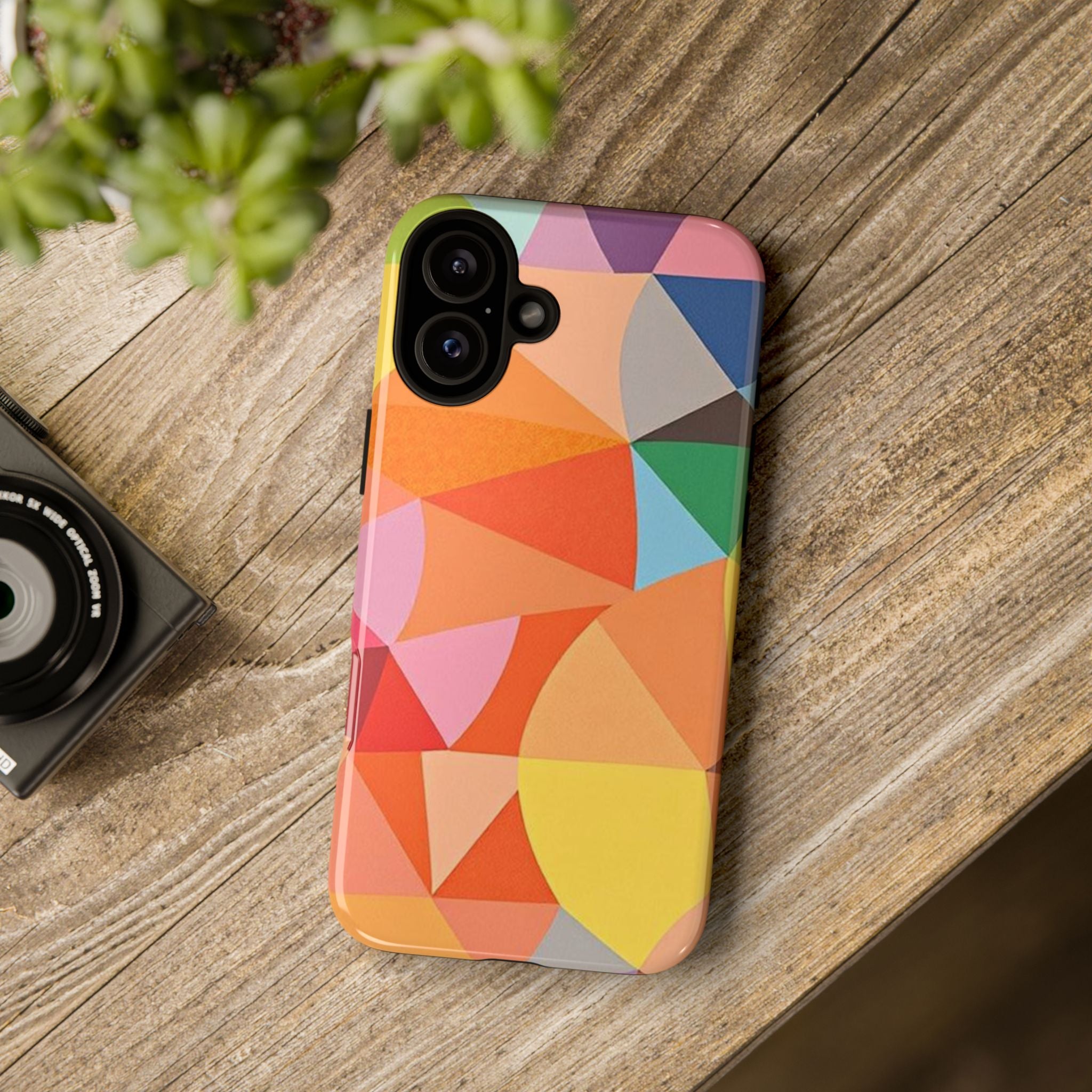 Colorful Geometric Tough Phone Case for iPhone