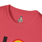 Vibrant LOVE Design for Pride Unisex Softstyle T-Shirt