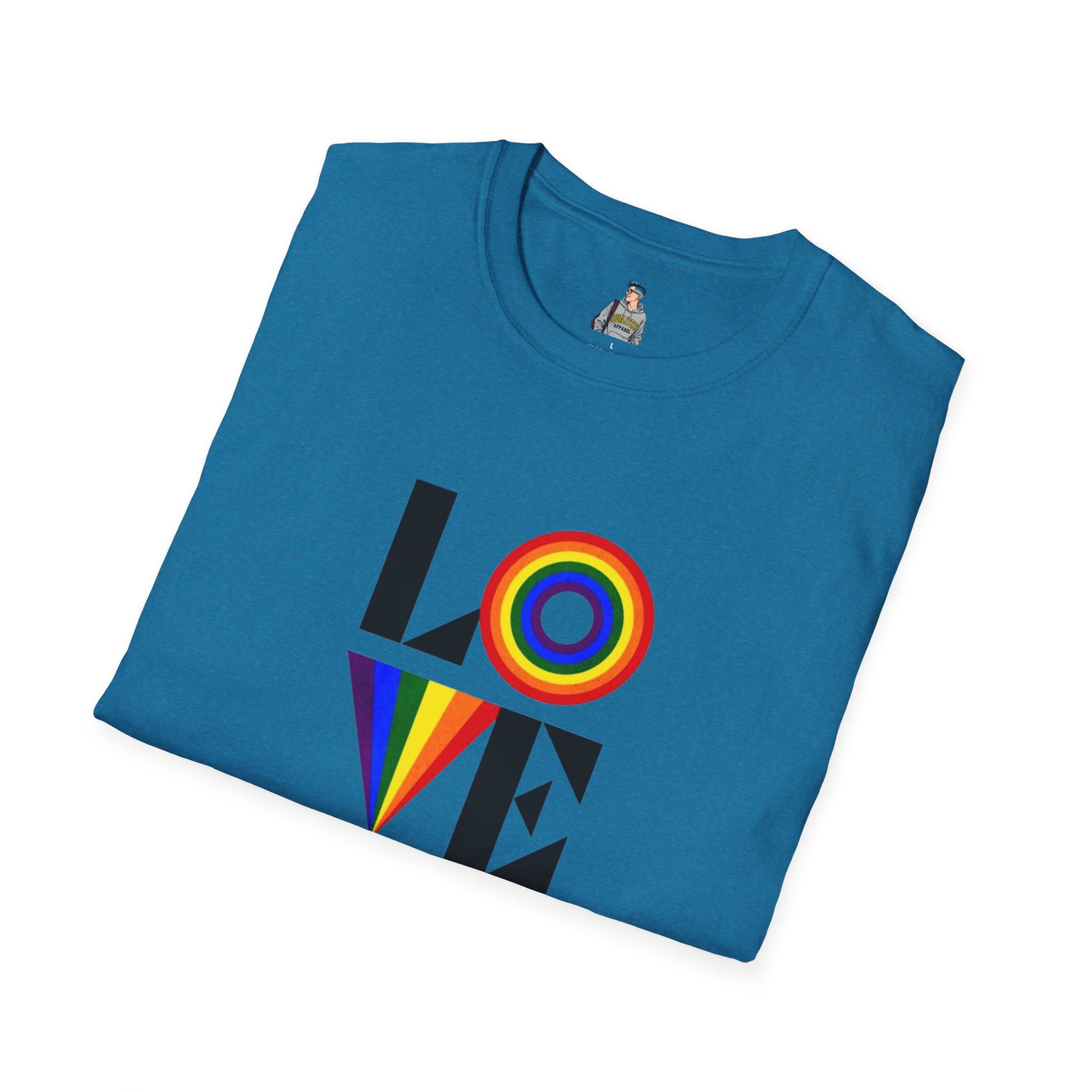 Vibrant LOVE Design for Pride Unisex Softstyle T-Shirt