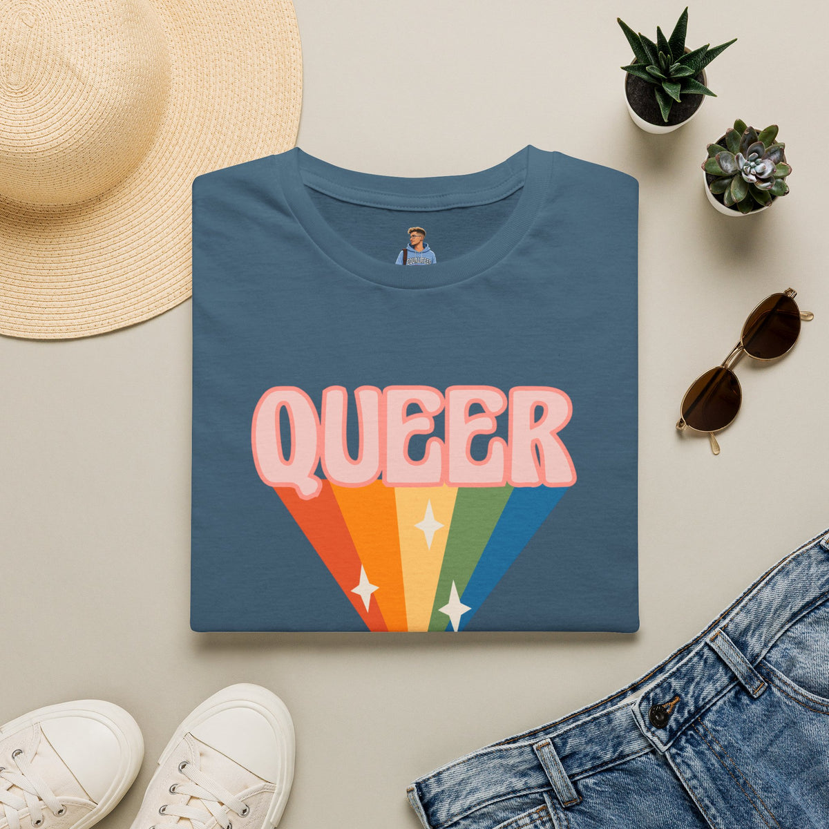 Queer Rainbow Sparkle Pride Tree Las Vegas T-Shirt