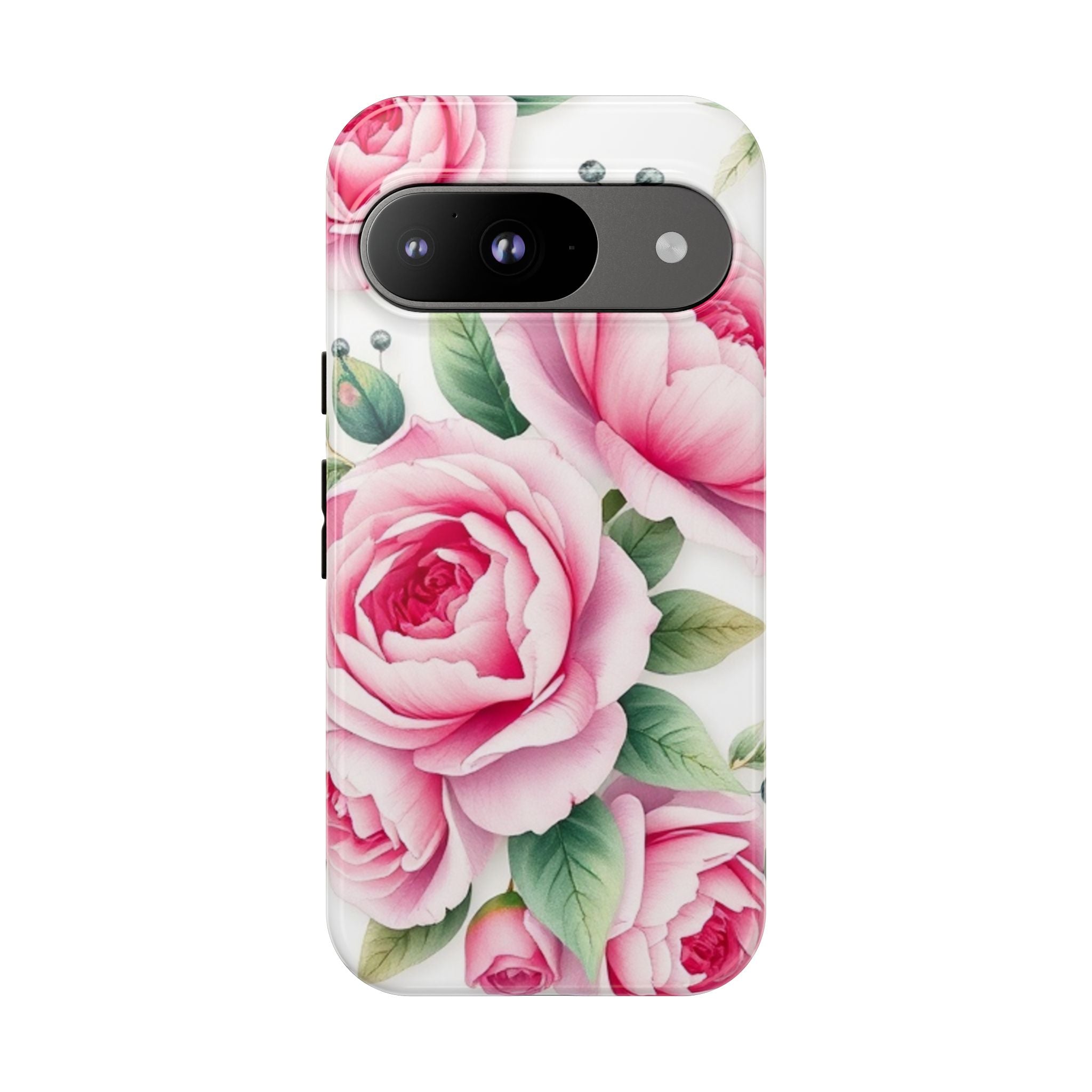 Android OR iPhone Compatible Cases - Pink Flower Design - Unique Tough Cases