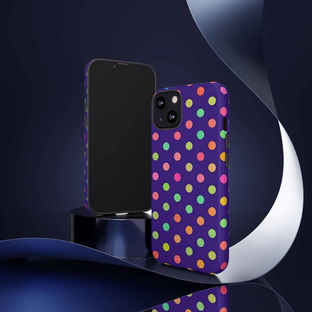 Colorful Polka Dot Tough Phone Case for iPhone