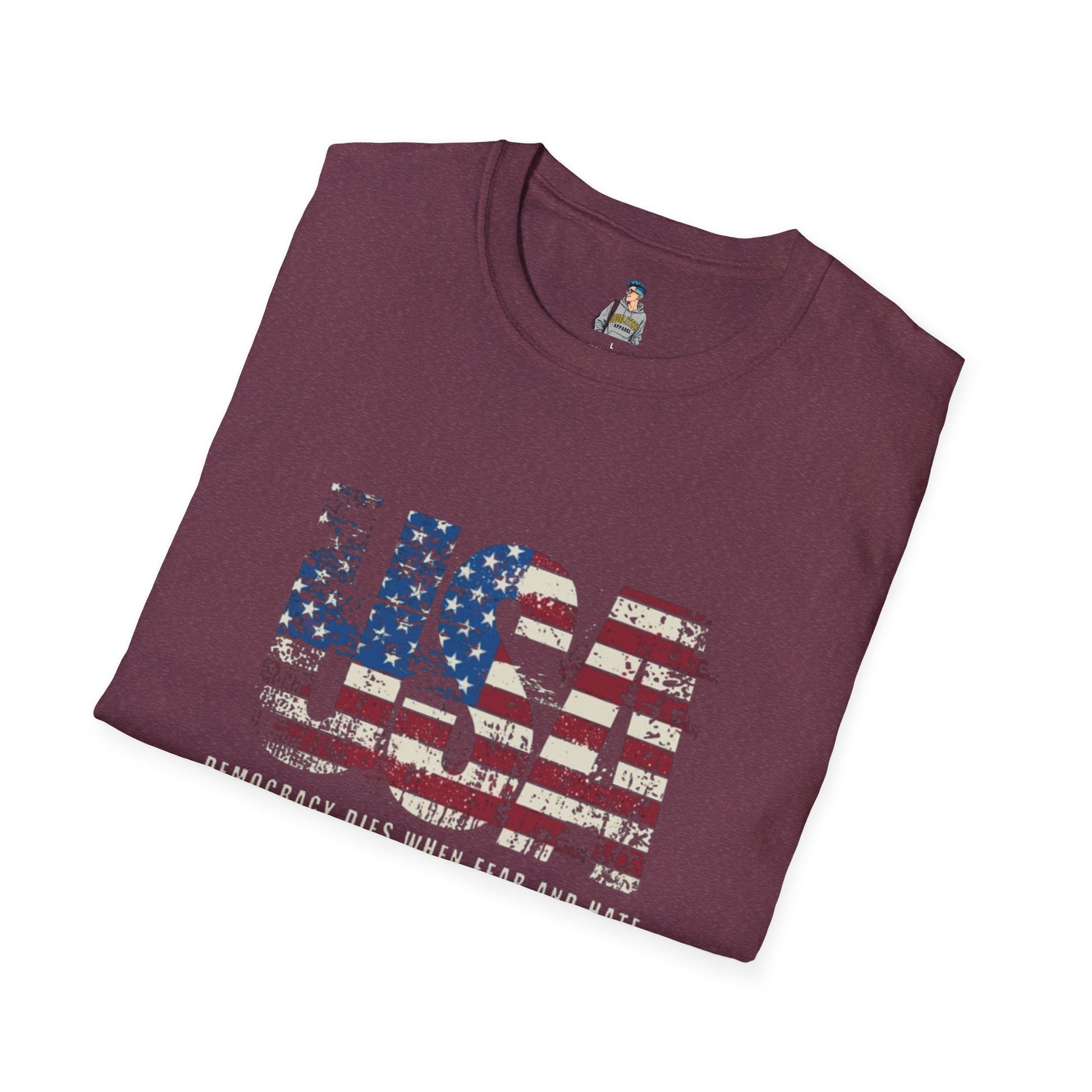 USA Democracy Statement Unisex Softstyle T-Shirt