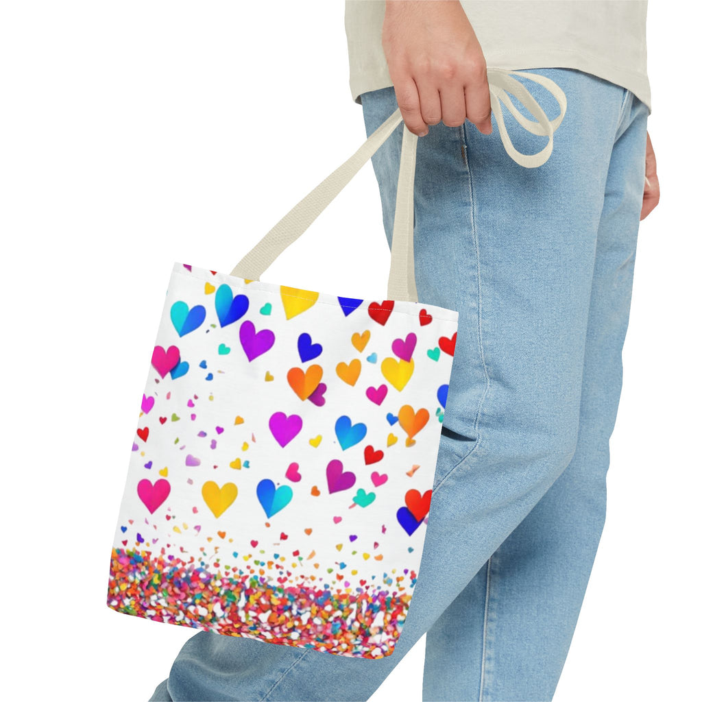 Falling Hearts Tote Bag