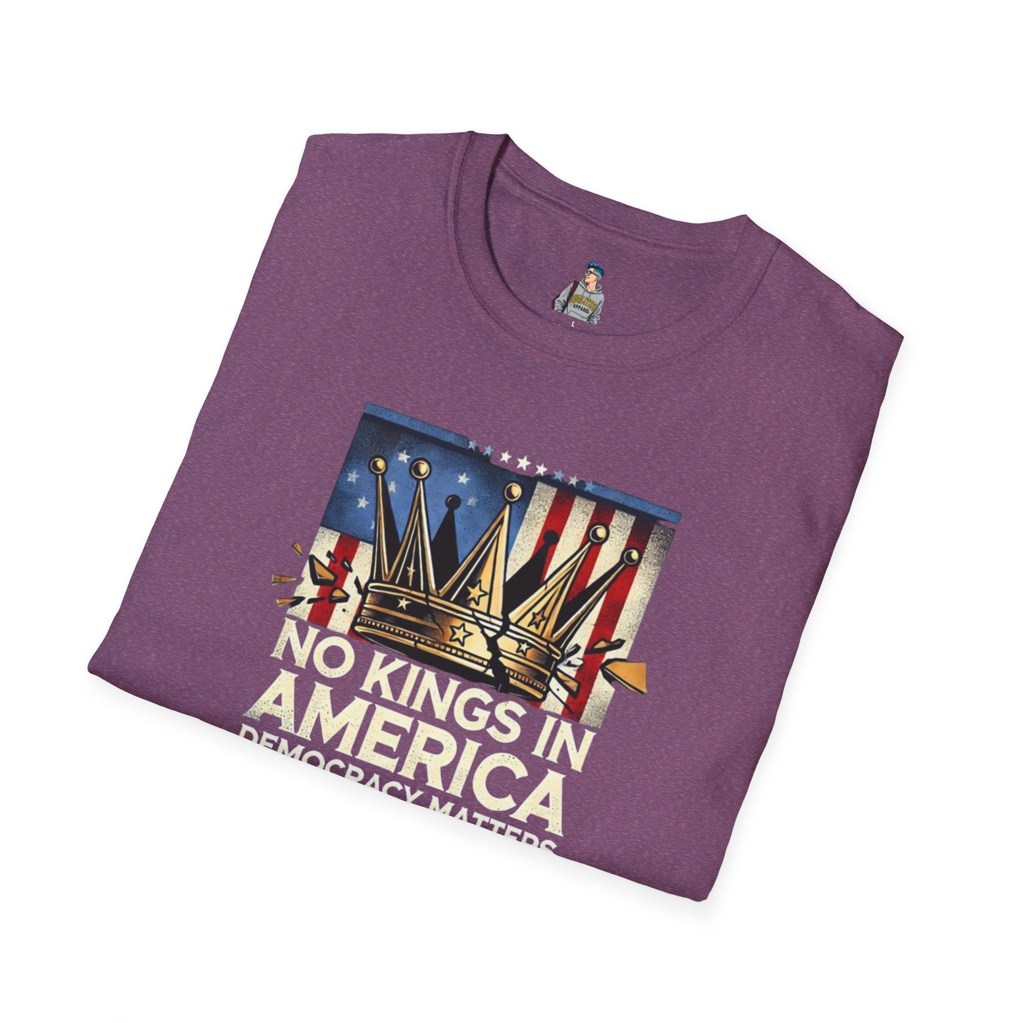 No Kings in America-Democracy Matters  Unisex Softstyle T-Shirt