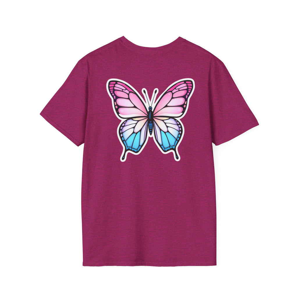 Trans Caterpillar to Butterfly Transformation T-Shirt, Unisex Graphic T-Shirt