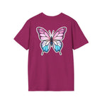 Trans Caterpillar to Butterfly Transformation T-Shirt, Unisex Graphic T-Shirt