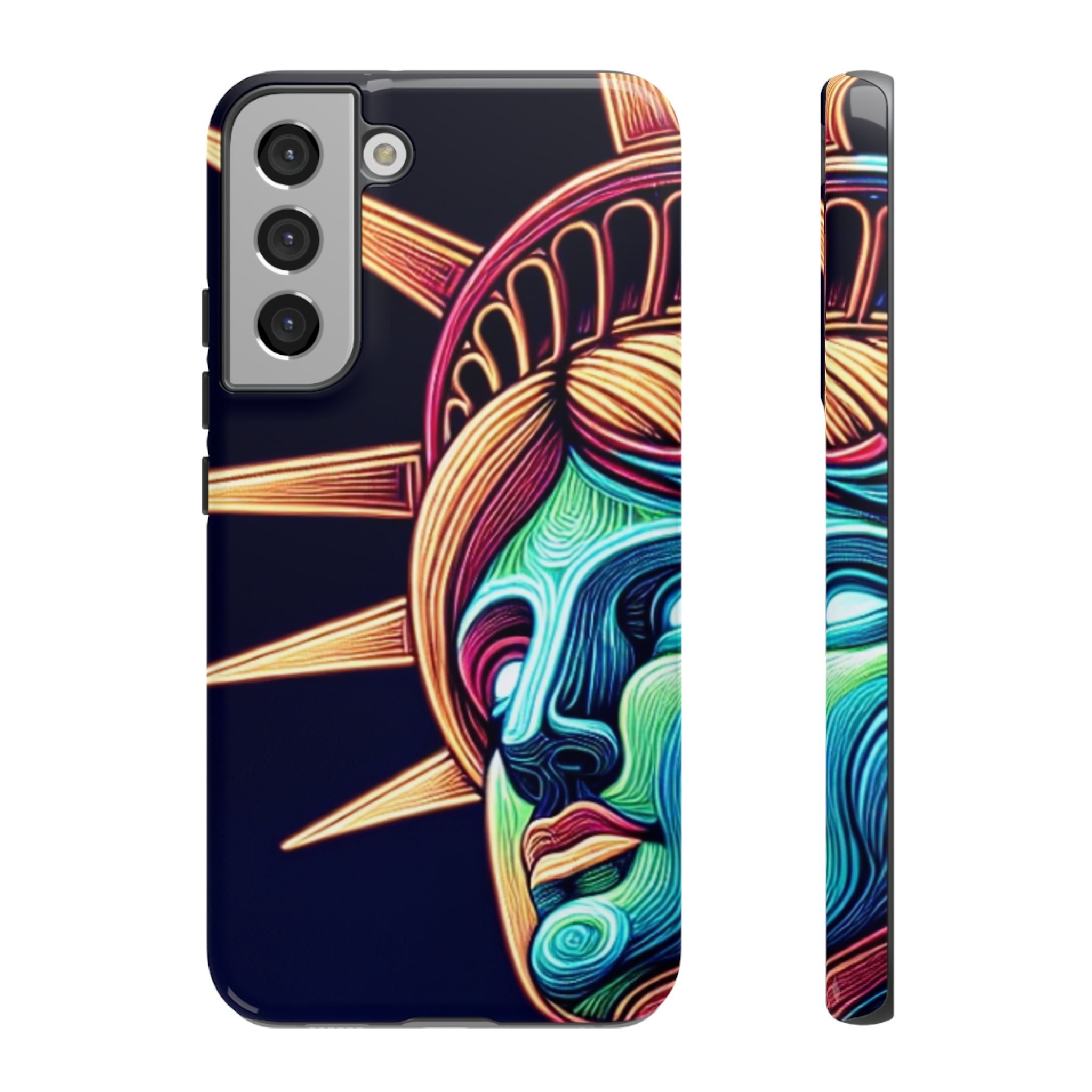 Statue of Liberty Neon Glowing Art Tough Case for Android & iPhone
