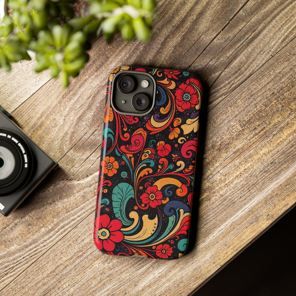 Floral Paisley Tough Case for iPhone — Vibrant Protective Phone Cover