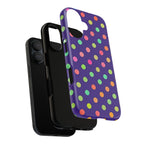 Colorful Polka Dot Tough Phone Case for iPhone