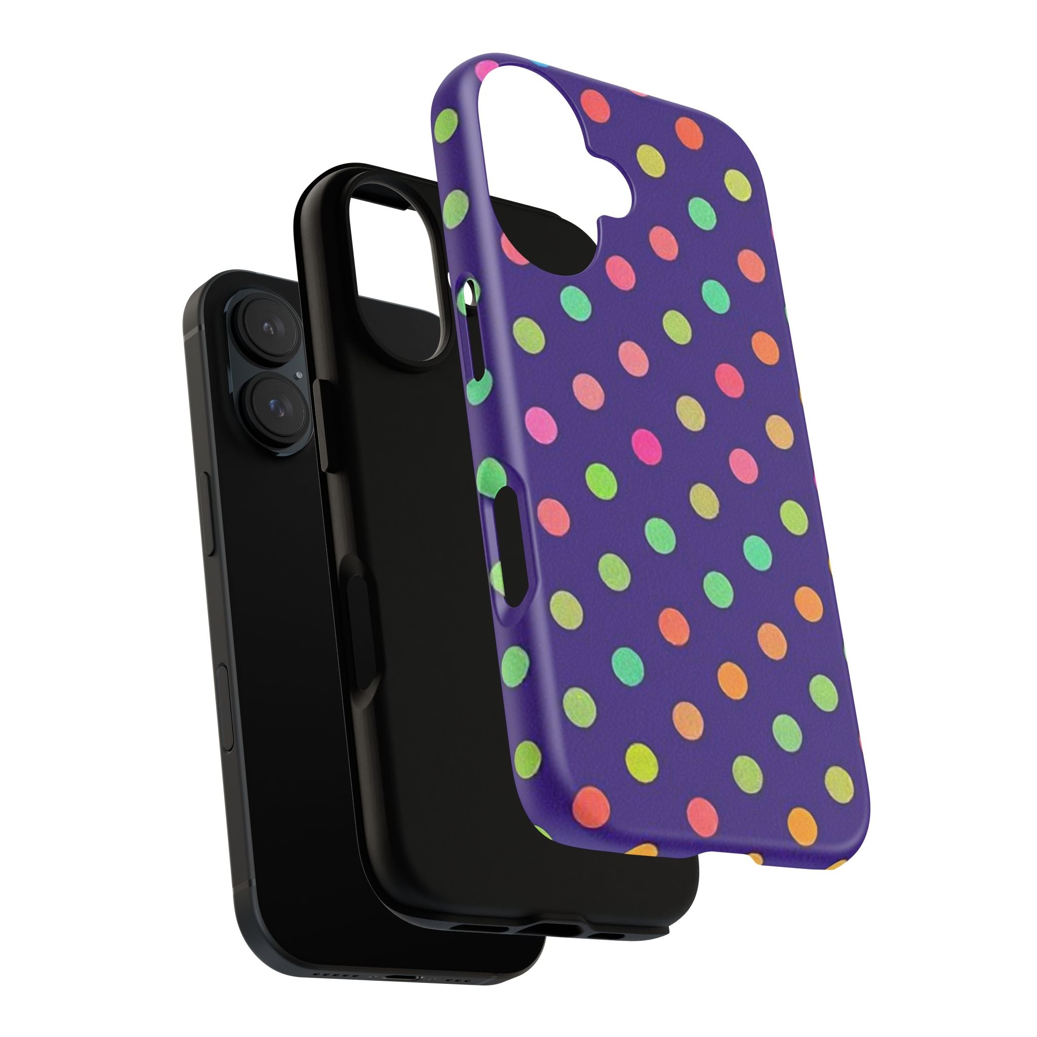 Colorful Polka Dot Tough Phone Case for iPhone