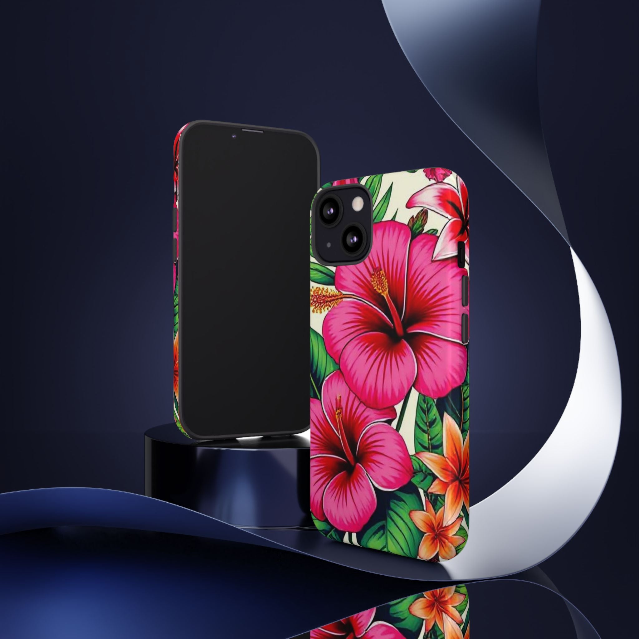 Tropical Hibiscus Phone Case for iPhone — Floral Tough Protective Cover
