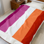 Lesbian Pride Flag - Vibrant Velveteen Plush Blanket