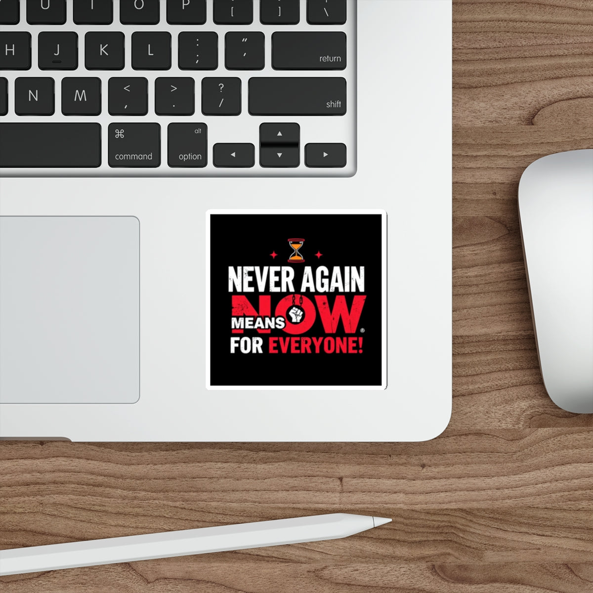 Die-Cut Stickers -  Stop Genocide - Never Again Means NOW for EVERYONE.