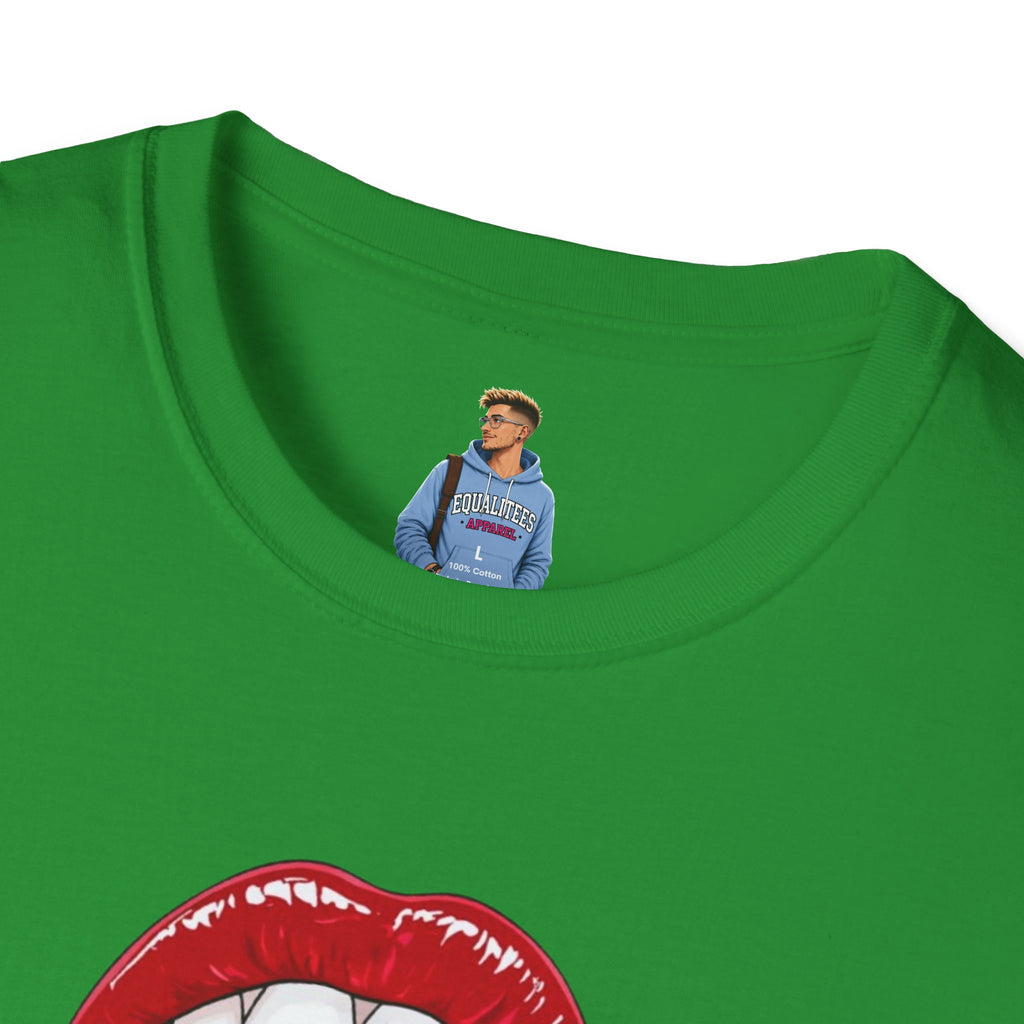 Pride Love Unisex Softstyle T-Shirt | LGBTQ+ Rainbow Heart Design