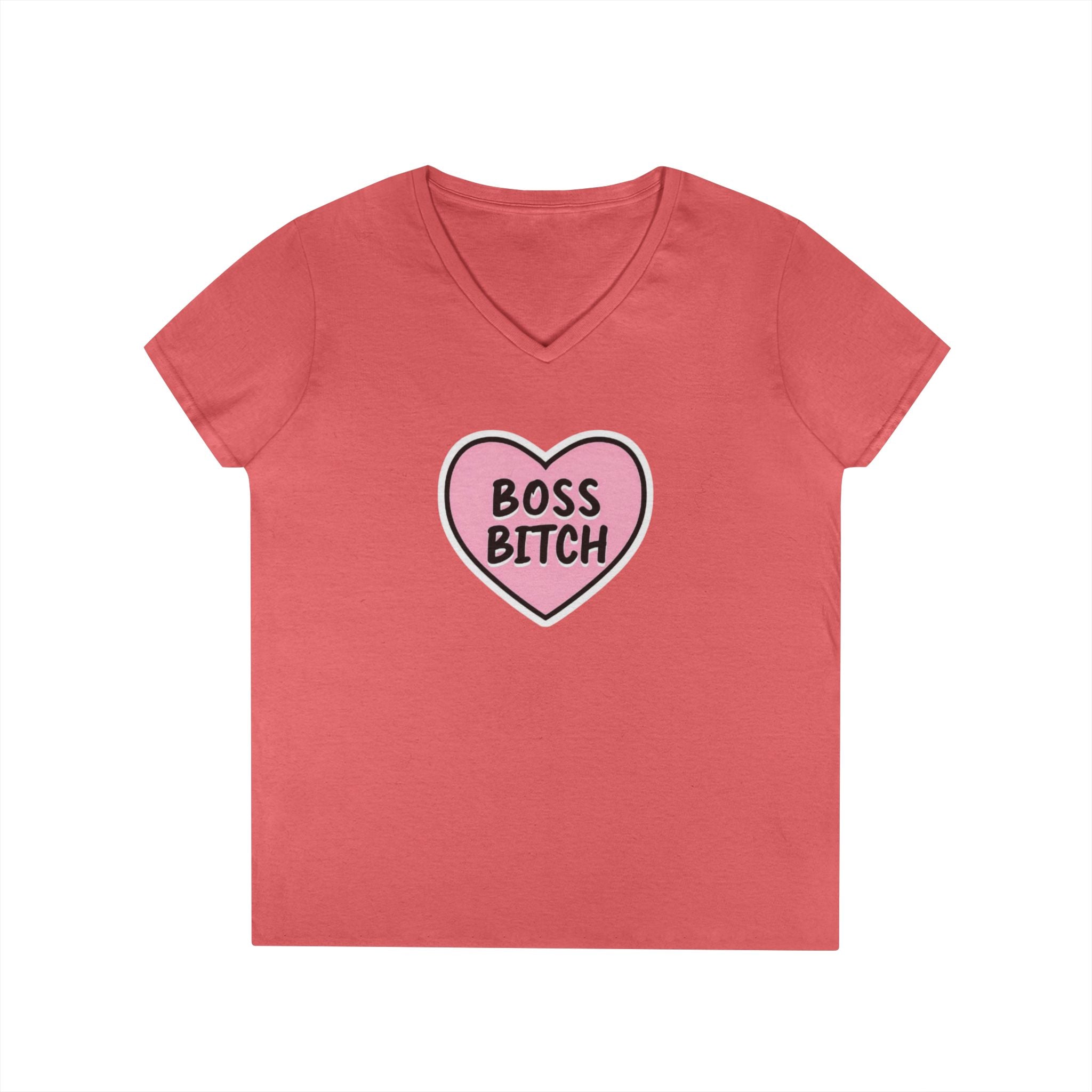 Boss Bitch Ladies' V-Neck T-Shirt | Empowering Casual Wear