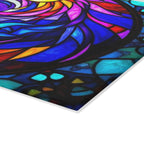 Vibrant Stained Glass Cutting Board | Colorful Kitchen Decor & Gift