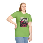Boys Can Wear Pink T-Shirt — Bold Retro Feminist Graphic Tee