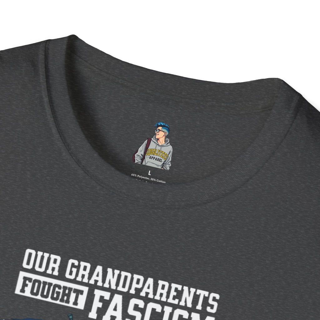 Patriotic Anti-Fascism T-Shirt - Voting for a Traitor Makes You One - Unisex Softstyle T-shirt