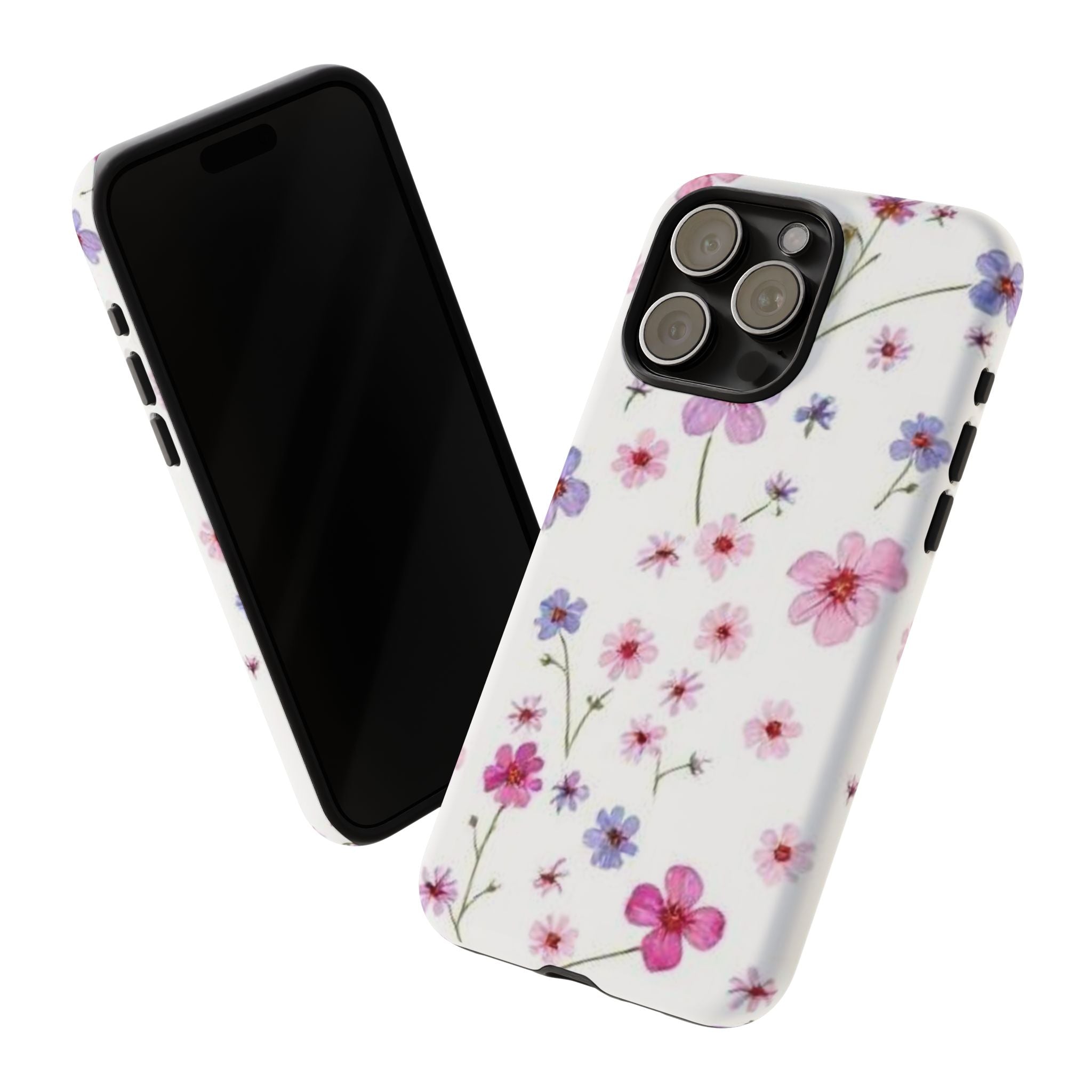 Floral Pink Wildflower Tough Phone Case for iPhone