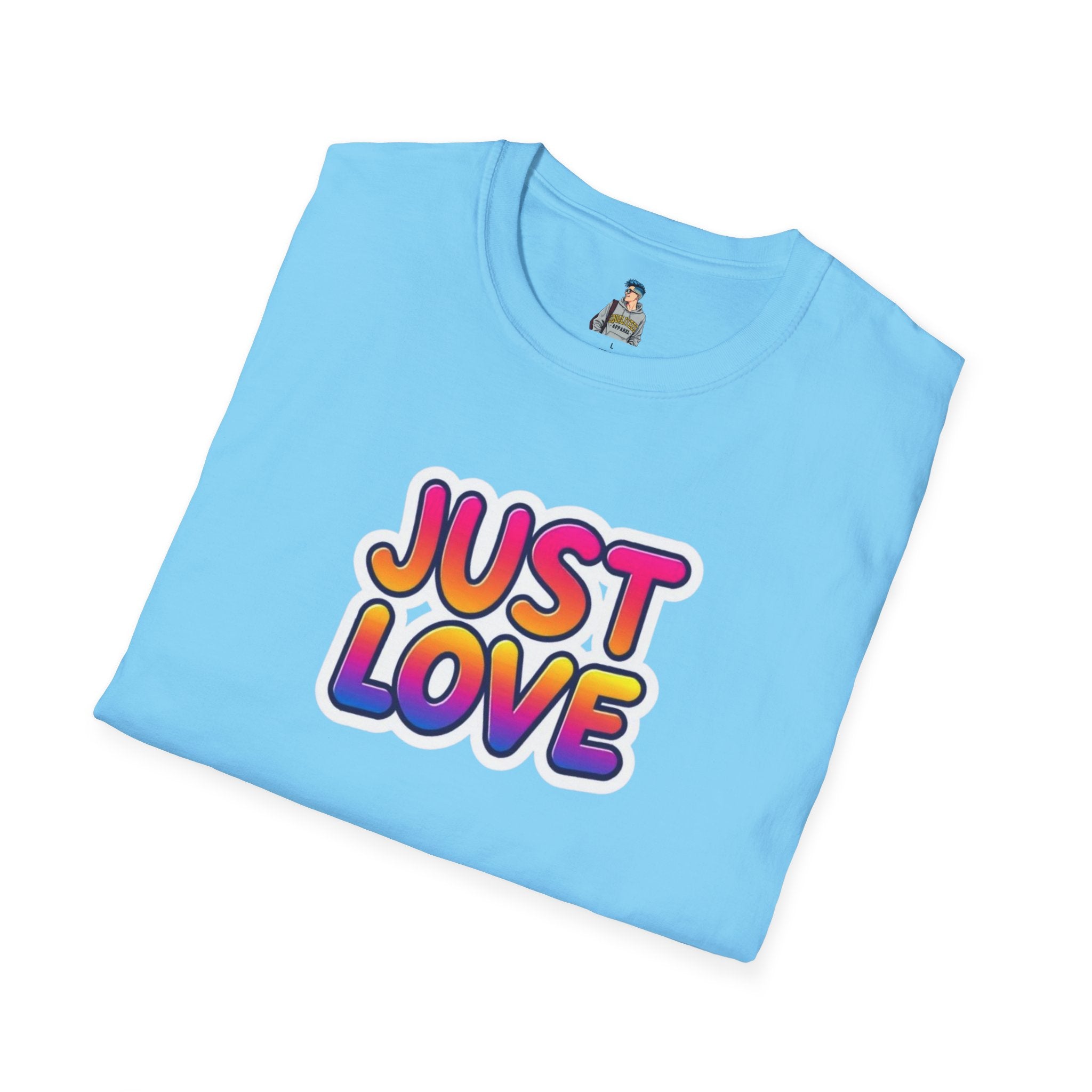 Just Love Unisex Softstyle T-Shirt | Perfect for Pride, Anniversaries, and Everyday Wear