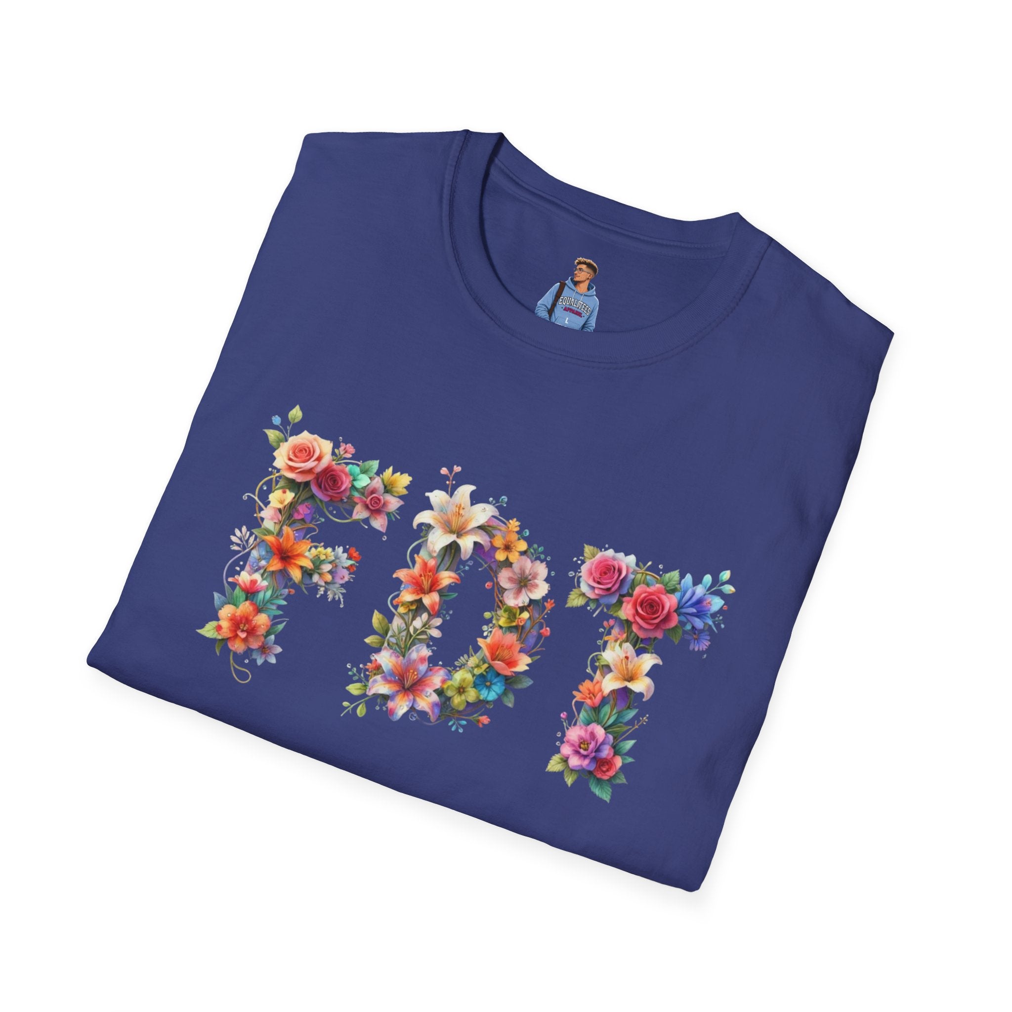 FDT Bold Floral Typography T-Shirt