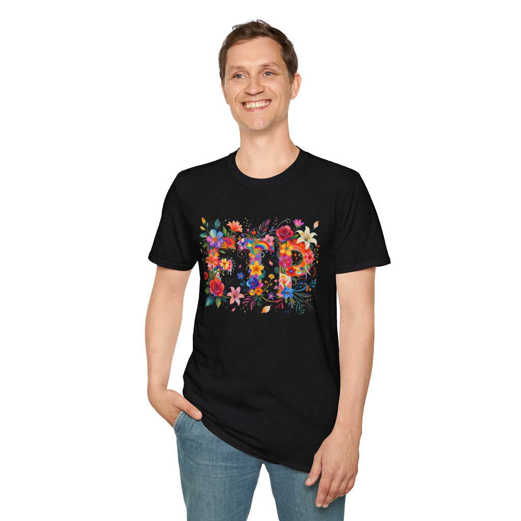 Floral 'FTP' Graphic T-Shirt
