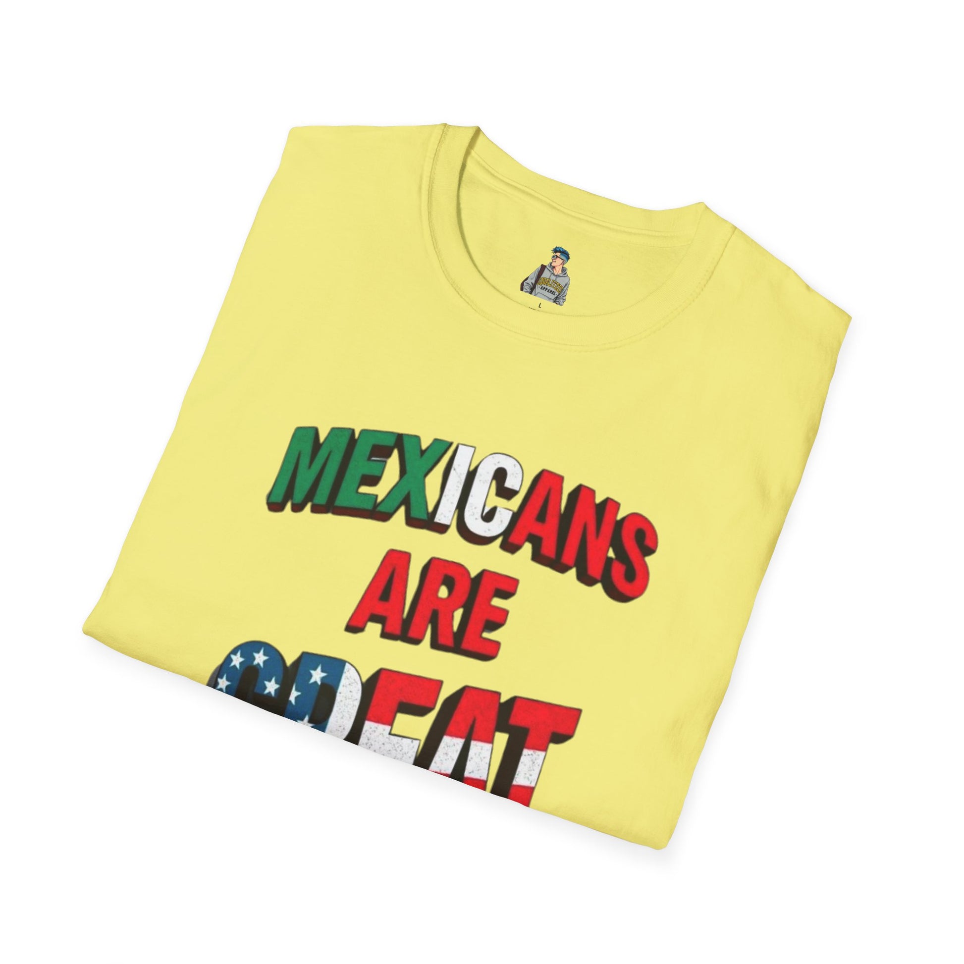 Unisex Softstyle T-Shirt - Mexicans Are Great Americans | Bilingual Pride Tee