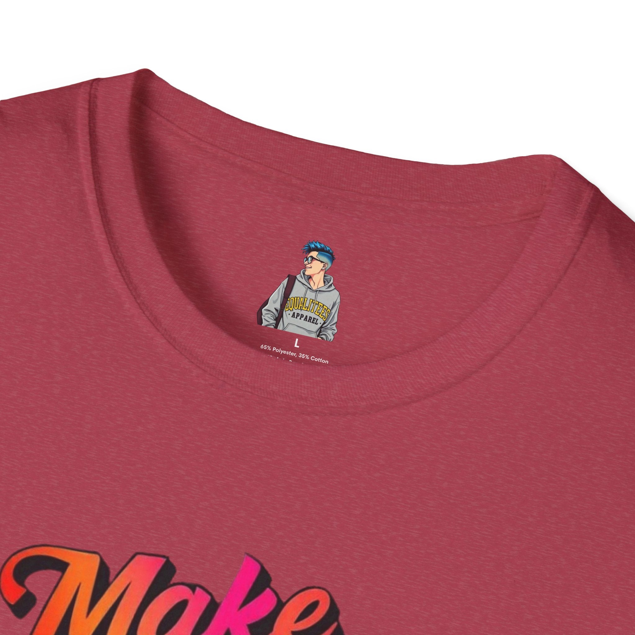 Inspirational Unisex Softstyle T-Shirt - 'Make Good Trouble' Rainbow Statement Tee